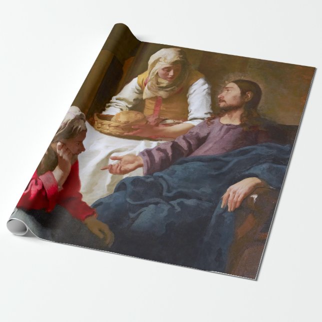 Papier Cadeau Vermeer - Christ dans la Maison de Martha et Marie (Déroulé)