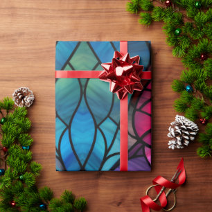 Papier Cadeau Verre Cathédrale Noël Personnalisé Fêtes de fin d'