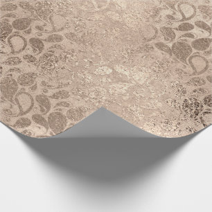 Papier Cadeau Verre floral de titane précoce Glam brillant