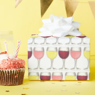Papier Cadeau Verre Rouge Blanc Rosé Verres Vin Vin Louveur de v