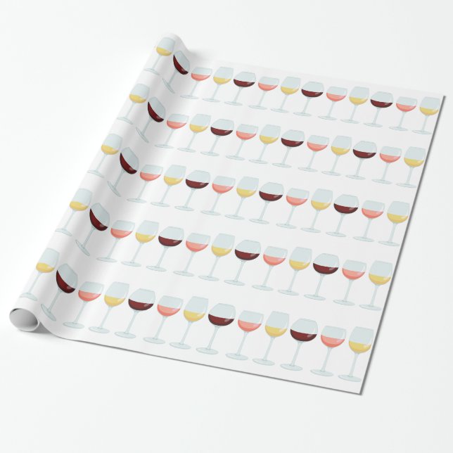 Papier Cadeau Verres de vin (Déroulé)