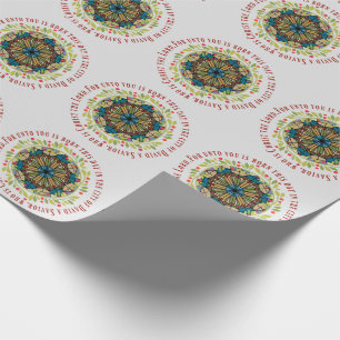 Papier Cadeau Vers de 2h11 de Luc de guirlande de Noël en verre