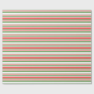 Papier Cadeau Vert, Blanc, Rouge Noël Motif à thème