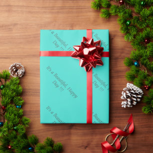 Papier Cadeau Vert bleu turquoise 40E0D0 - Personnalisé ou conse
