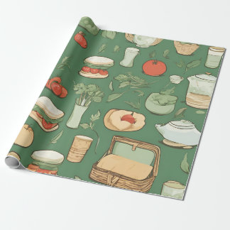Papier Cadeau Vert brique