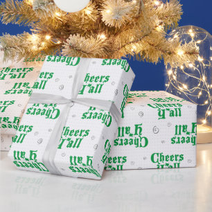 Papier Cadeau Vert Cheers Y'all Wrapper Papier