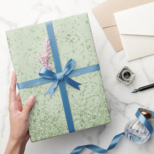 Papier Cadeau Vert clair faux paillettes 