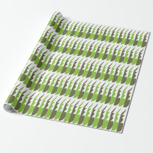 Papier Cadeau Vert gris Abstrait Motif moderne