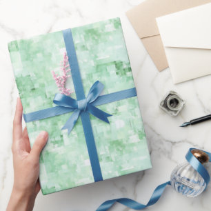 Papier Cadeau Vert Menthe Abstrait 