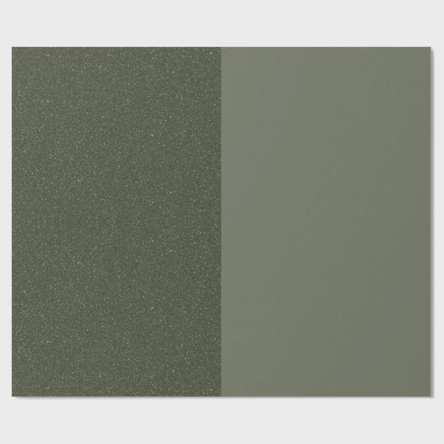 Papier cadeau vert Moss minimum - personnalisable (Plat)