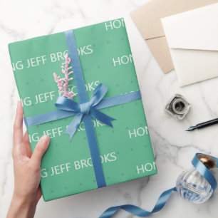 Papier Cadeau Vert personnalisé