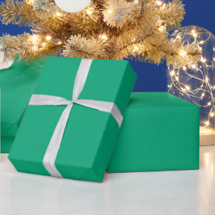 Papier Cadeau Vert Saint-Patrick Personnalisé Couleur Unie 2025