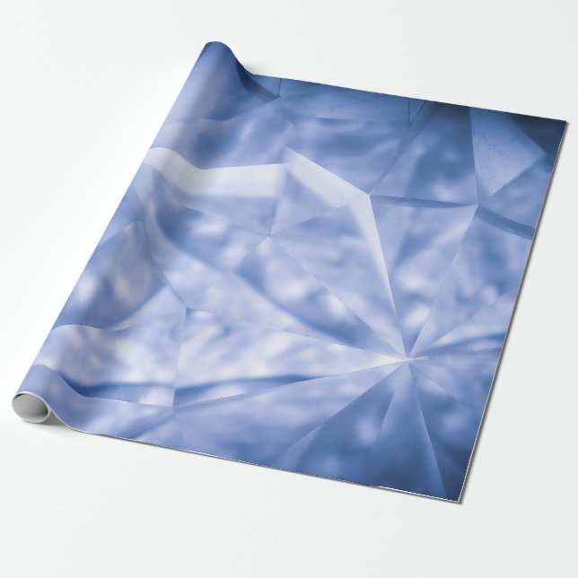 Papier Cadeau Veste de costume blanc et bleu (Déroulé)
