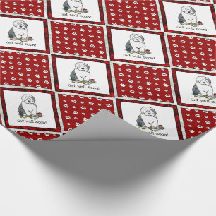 Papier Cadeau Vétérinaire Vieux Anglais Sheepdog mou Se bien