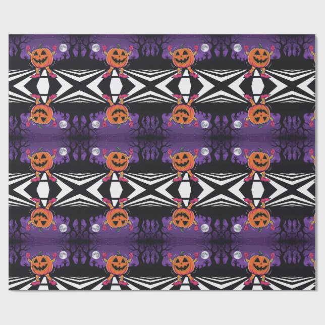 Papier Cadeau Vibe me Jack-o-lanterne Tshirt à manches longues (Plat)