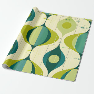 Papier Cadeau Vibe Moderne Du Milieu Du Siècle