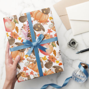 Papier Cadeau Vibes d'automne Motif Porcupine