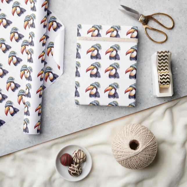 Papier Cadeau Vibes d'hiver Toucan (Artisanat)