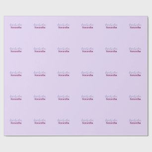 Papier Cadeau vibes féminines hashtag rose violet clair