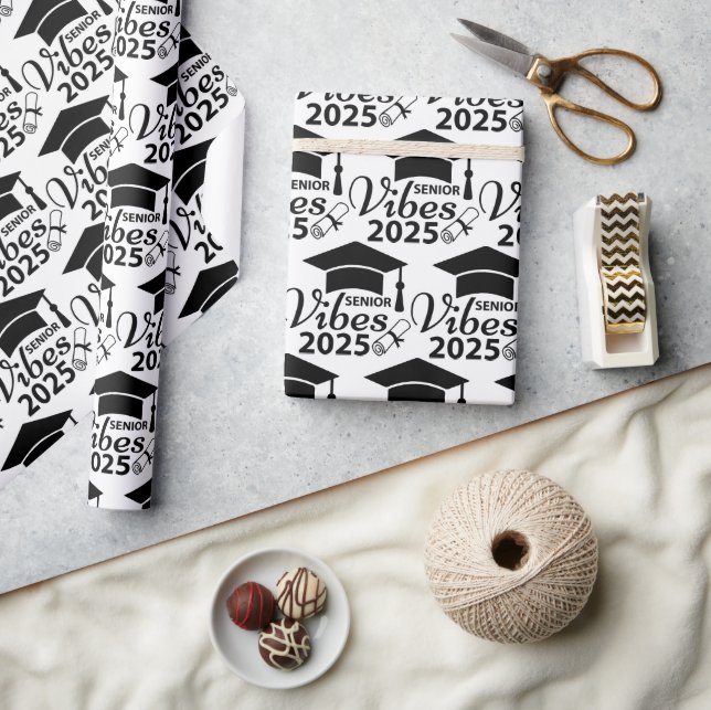 Papier Cadeau Vibes senior 2025 (Artisanat)