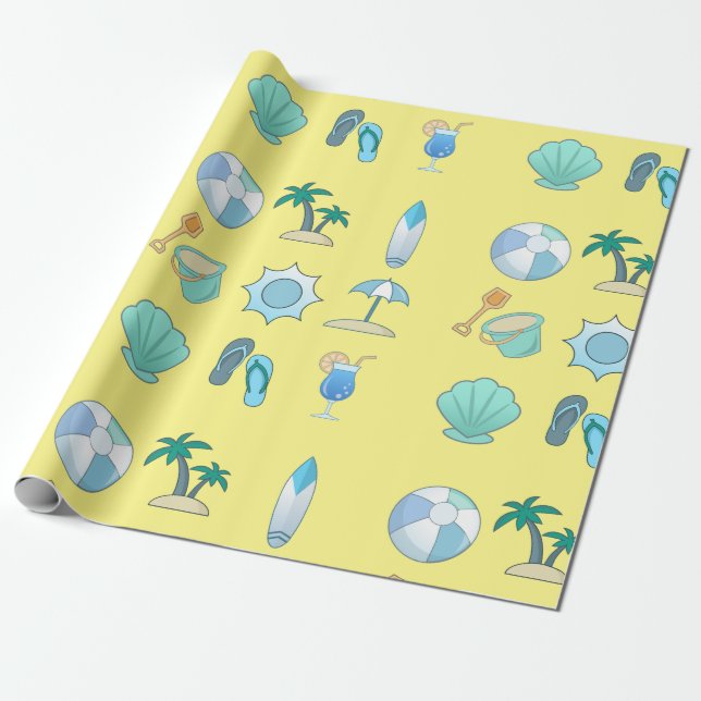 Papier Cadeau Vie sur la plage Thunder_Cove (Déroulé)