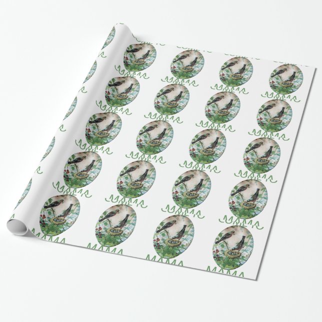 Papier Cadeau Viens à maman. (Déroulé)