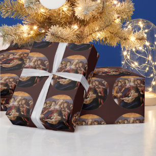 Papier Cadeau Vierge à l'Enfant avec des Anges par Sandro Bottic