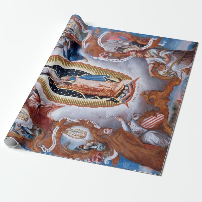 Papier Cadeau Vierge du Mexique de Guadalupe (Déroulé)