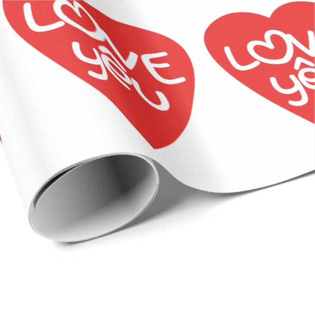 Papier Cadeau Vietnamien Valentine ♥ Love Yêu ♥ Asian Wordplay (Coin rond)