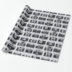 Papier Cadeau Vieux Caméra Collector Photographes Envelopper