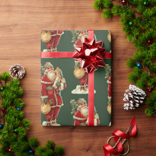 Papier Cadeau Vieux Monde Père Noël Vintage Noël Vintage Envelop