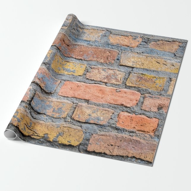 Papier Cadeau Vieux mur de brique texture arrière-plan architect (Déroulé)