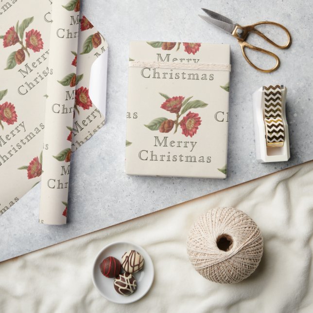 Papier Cadeau Vieux Noël Rouge & Vert (Artisanat)