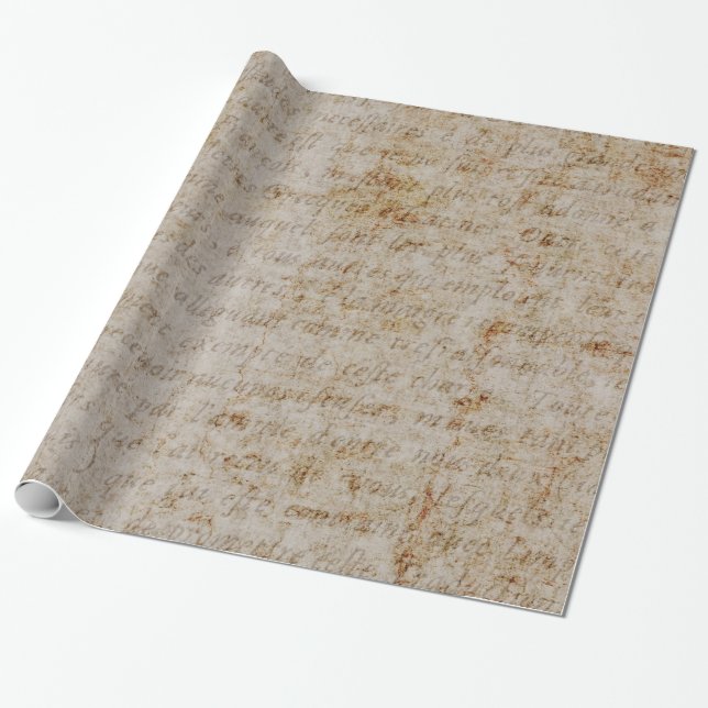 Papier Cadeau Vieux papier parcheminé de Français des textes (Déroulé)