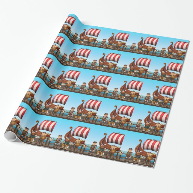 Papier Cadeau Vikings (Déroulé)