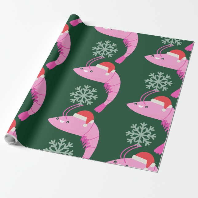 Papier Cadeau vilain crêpe de Noël père Noël snowflacon (Déroulé)