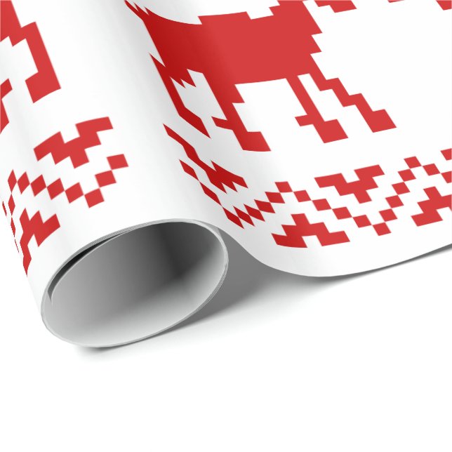 Papier Cadeau Vilain Sweater QR Code Bonne année! (Coin rond)