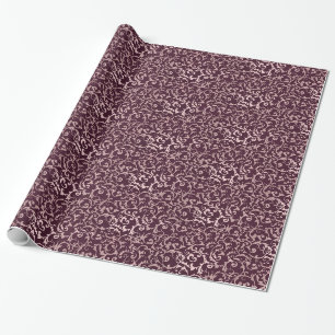Papier Cadeau Vin de framboise rose Or Moderne Mariage élégant