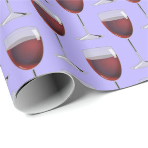 Papier Cadeau vin rouge sur violet