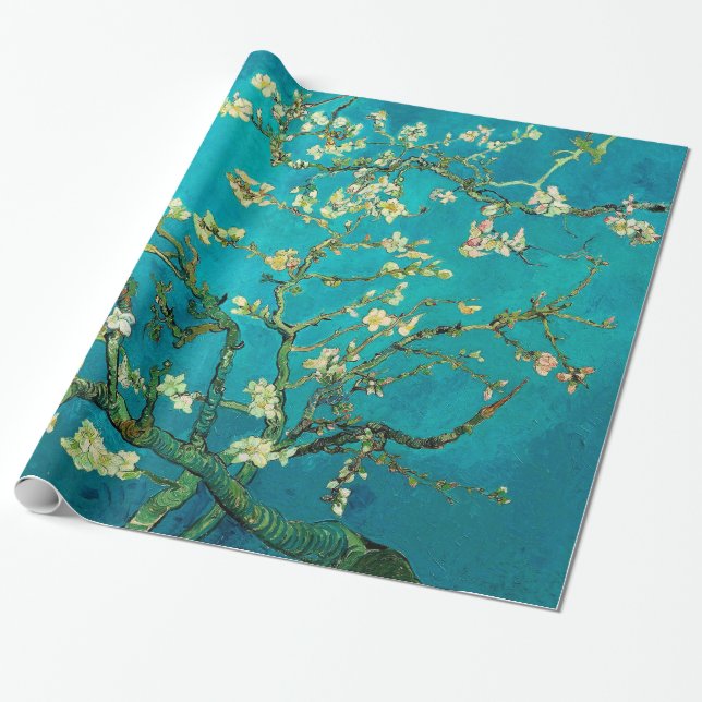 Papier Cadeau Vincent Van Gogh Blossoming Almond Tree Floral Art (Déroulé)