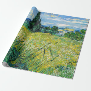 Papier Cadeau Vincent van Gogh - Champ de blé vert avec Cypress