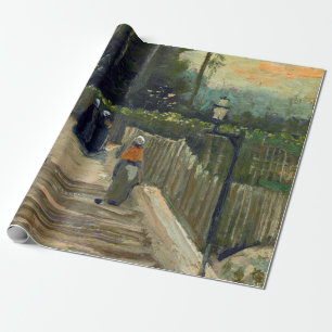 Papier Cadeau Vincent van Gogh - Chemin en pente à Montmartre