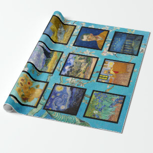 Papier Cadeau Vincent Van Gogh - Grille des chefs-d'oeuvre