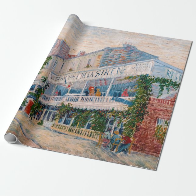 Papier Cadeau Vincent van Gogh - Le Restaurant de la Sirene (Déroulé)