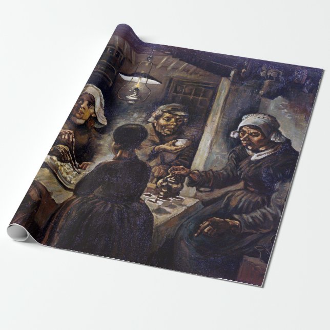 Papier Cadeau Vincent Van Gogh Les mangeurs de pommes de terre A (Déroulé)