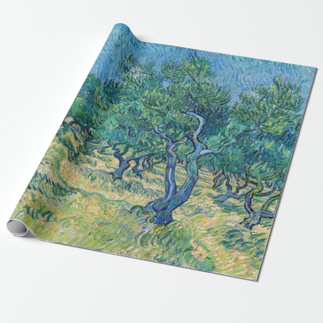 Papier Cadeau Vincent van Gogh - Olive Grove (Déroulé)