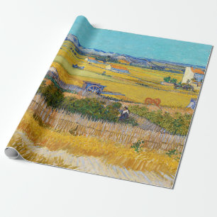 Papier Cadeau Vincent van Gogh - Récolte à La Crau