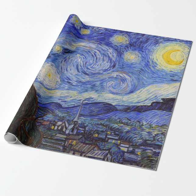 Papier Cadeau Vincent van Gogh, “ Starry night ” (Déroulé)