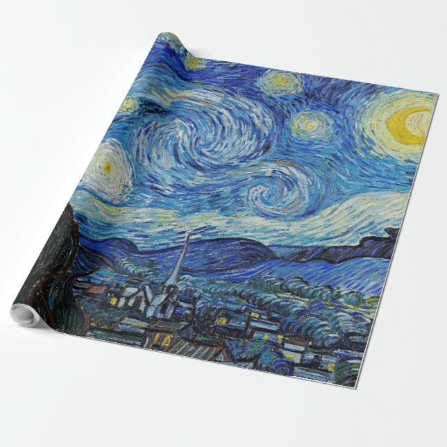 Papier Cadeau Vincent van Gogh, Starry Night (Déroulé)