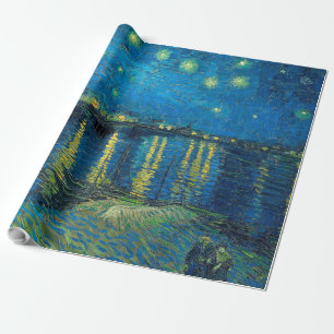 Papier Cadeau Vincent Van Gogh Starry Night Over the Rhone